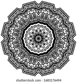 Diseño de Mandala floral. Invitación a la boda, tarjeta de agradecimiento, tarjeta de ahorro, ducha de bebé. Ilustración del vector