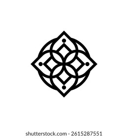 Floral Mandala with Dynamic Lines