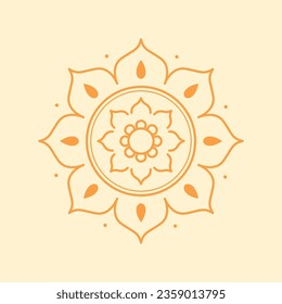 Floral Mandala Emblem Vector - Nature's Beauty and Intricate Symmetry in Captivating Design