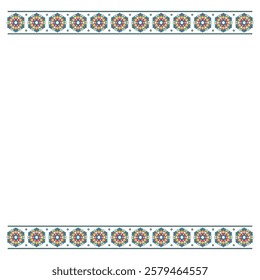 Floral mandala frame vector design