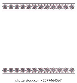 Floral mandala frame vector design