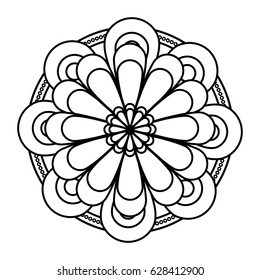floral mandala icon