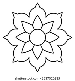 Floral Mandala Inspired by Indian Traditional Art