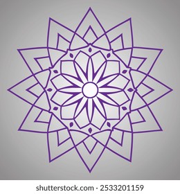 floral mandala on gray background, vintage luxury mandala, ornamental decoration illustration design