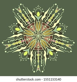 
floral mandala or floral ornament