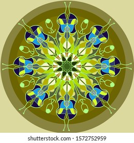 floral mandala or floral ornament