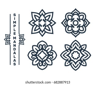 Floral Mandala Ornament Decorative Vector Collection