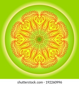 Floral mandala ornament. Etno design.