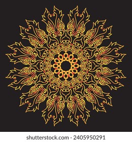 Blumenmandala Ornament Muster Design Vektorgrafik