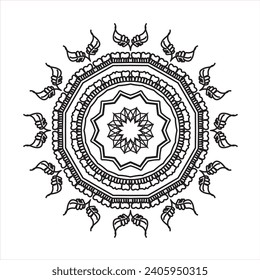 Floral mandala Ornament Pattern design vector illustration