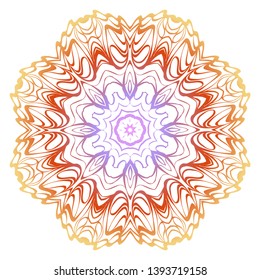 Floral mandala ornament. Vector illustration. Holiday decoration.