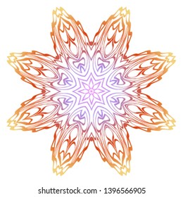 Floral mandala ornament. Vector illustration. Holiday decoration.