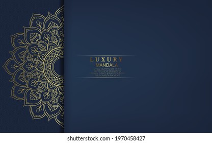 Floral and mandala ornamental decorative frame background luxury Premium Vector
