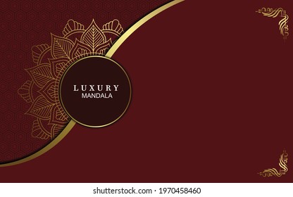 Floral and mandala ornamental decorative frame background luxury Premium Vector