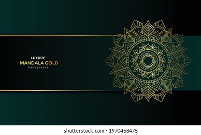 Floral and mandala ornamental decorative frame background luxury Premium Vector
