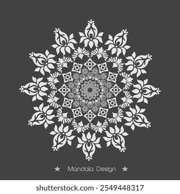 Floral Mandala página design Premium Vetor de Ilustração
