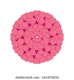 Floral mandala pattern. Abstract decorative element