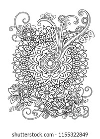 Beautiful Doodle Art Flowers Zentangle Floral Stock Vector (Royalty ...