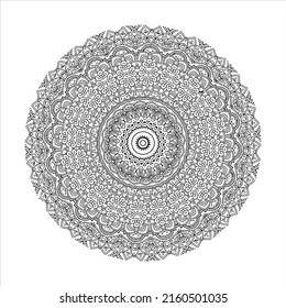 patrón de mandala floral en forma de mandala para Henna, Mehndi, tatuaje, decoración. Marco decorativo adorno de estilo étnico oriental. página del libro de coloreado