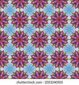 Floral mandala pattern and seamless