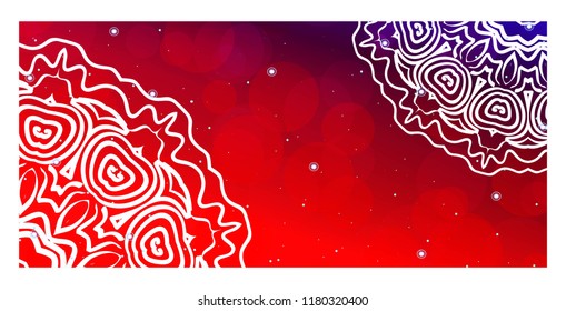 Floral Mandala Pattern. Vector Flyer Oriental Design
