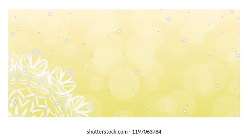 Floral Mandala Pattern. Vector Flyer Oriental Design
