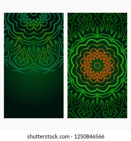 Floral Mandala Pattern. Vector Flyer Oriental Design.