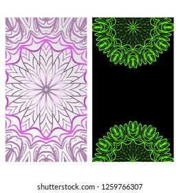 Floral Mandala Pattern. Vector Flyer Oriental Design.
