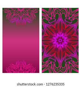 Floral Mandala Pattern. Vector Flyer Oriental Design