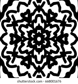 Floral mandala pattern. vector illustration. hand drawn henna india tribal paisley background