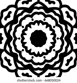 Floral mandala pattern. vector illustration. hand drawn henna india tribal paisley background