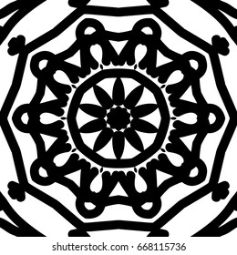 Floral mandala pattern. vector illustration. hand drawn henna india tribal paisley background