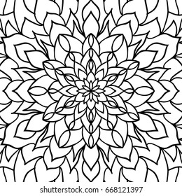 Floral mandala pattern. vector illustration. hand drawn henna india tribal paisley background