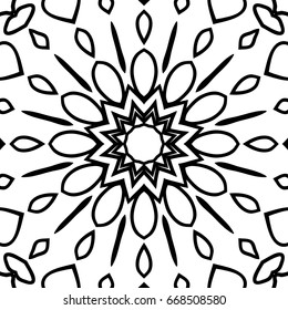 Floral mandala pattern. vector illustration. hand drawn henna india tribal paisley background