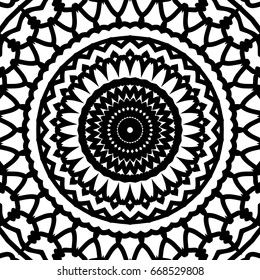 Floral mandala pattern. vector illustration. hand drawn henna india tribal paisley background