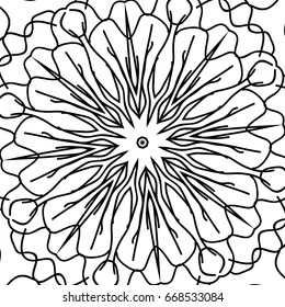 Floral mandala pattern. vector illustration. hand drawn henna india tribal paisley background
