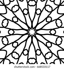 Floral mandala pattern. vector illustration. hand drawn henna india tribal paisley background