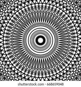 Floral mandala pattern. vector illustration. hand drawn henna india tribal paisley background