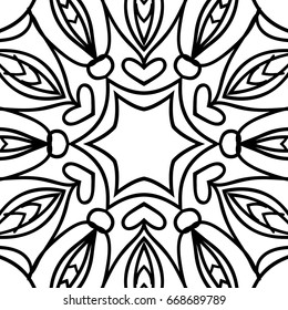 Floral mandala pattern. vector illustration. hand drawn henna india tribal paisley background