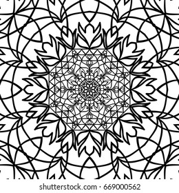 Floral mandala pattern. vector illustration. hand drawn henna india tribal paisley background