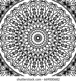 Floral mandala pattern. vector illustration. hand drawn henna india tribal paisley background