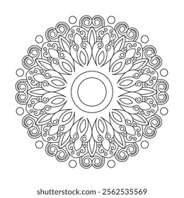 Floral Mandala Patterns Art Therapy Pages