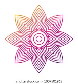 floral mandala round ornament for adult coloring page