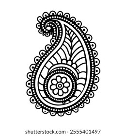 Floral Mandala with Symmetrical Patterns, Detailed Black and White Mandala Illustration, Ornamental Mandala with Floral Accents