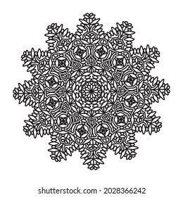 floral mandala texture illustration of ornamental decorative pattern silhouette design of print background