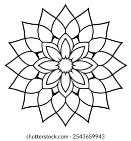 Design Vetorial Mandala Floral - Estilo Boho Elegante