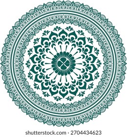 Design de vetor floral Mandala em estilo de arte de linha de alta qualidade. Perfeito para impressão, livros de colorir, arte de parede, padrões têxteis, artesanato digital, Cricut, Silhueta, corte a laser, sublimação