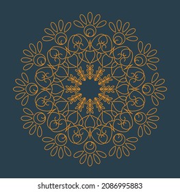 Diseño de diseño de vectores de Mandala floral
