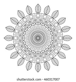 Floral mandala, vector illustration