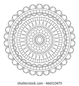 Floral mandala, vector illustration